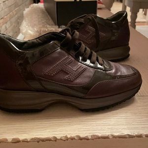 Hogan sneaker Brown leather / paten leather
